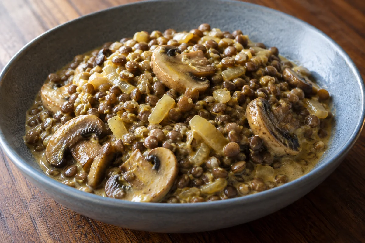 Lentilles aux champignons