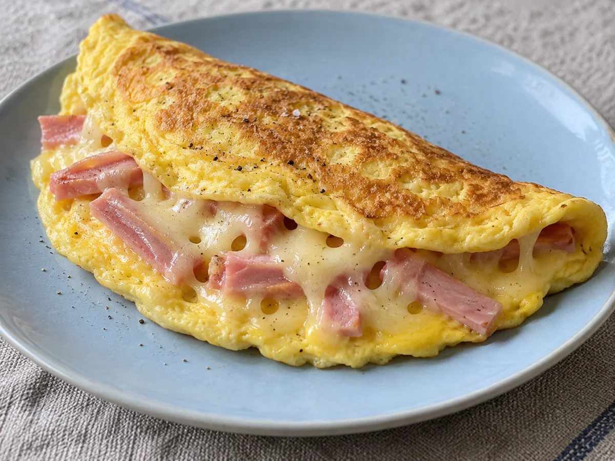 Omelette au jambon