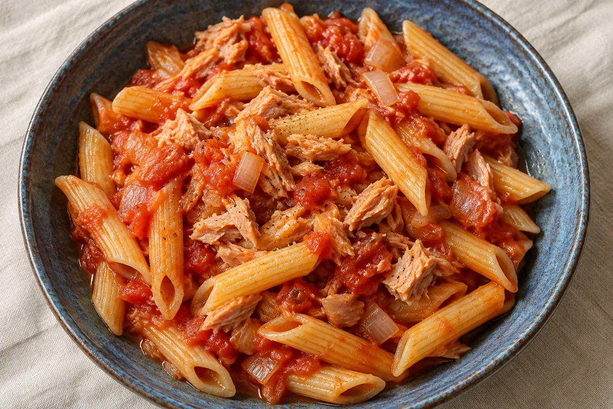 Pâtes au thon et à la tomate