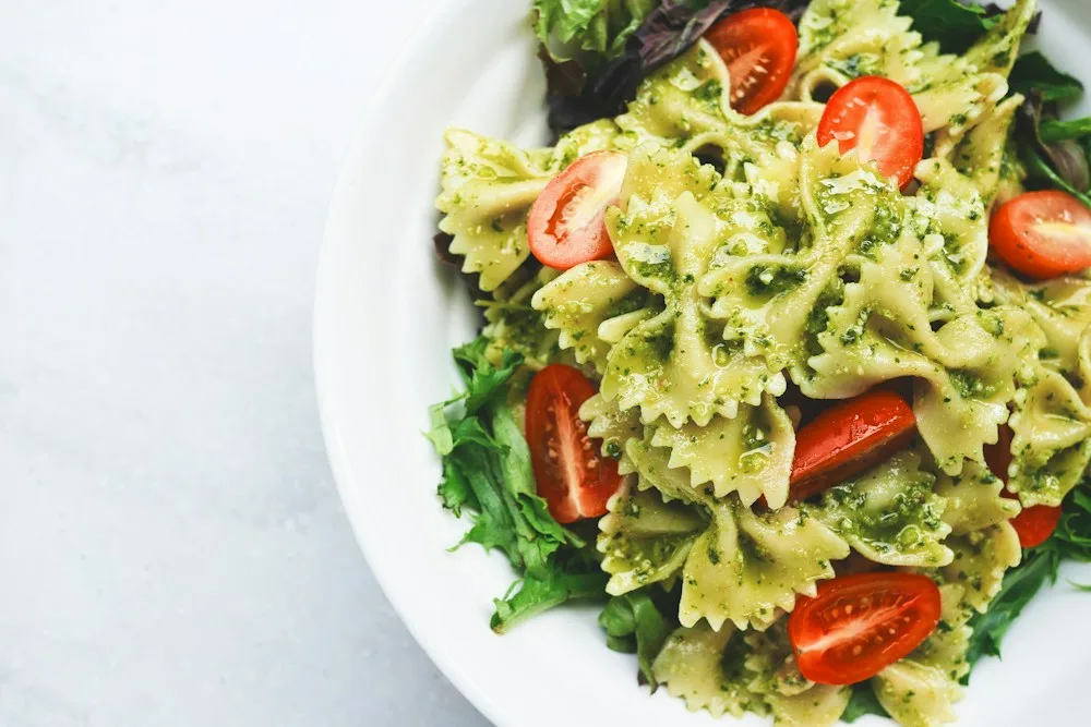 Pâtes au pesto, photo d’illustration