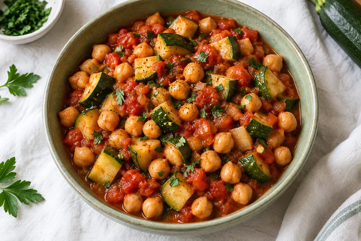 Pois chiches aux courgettes