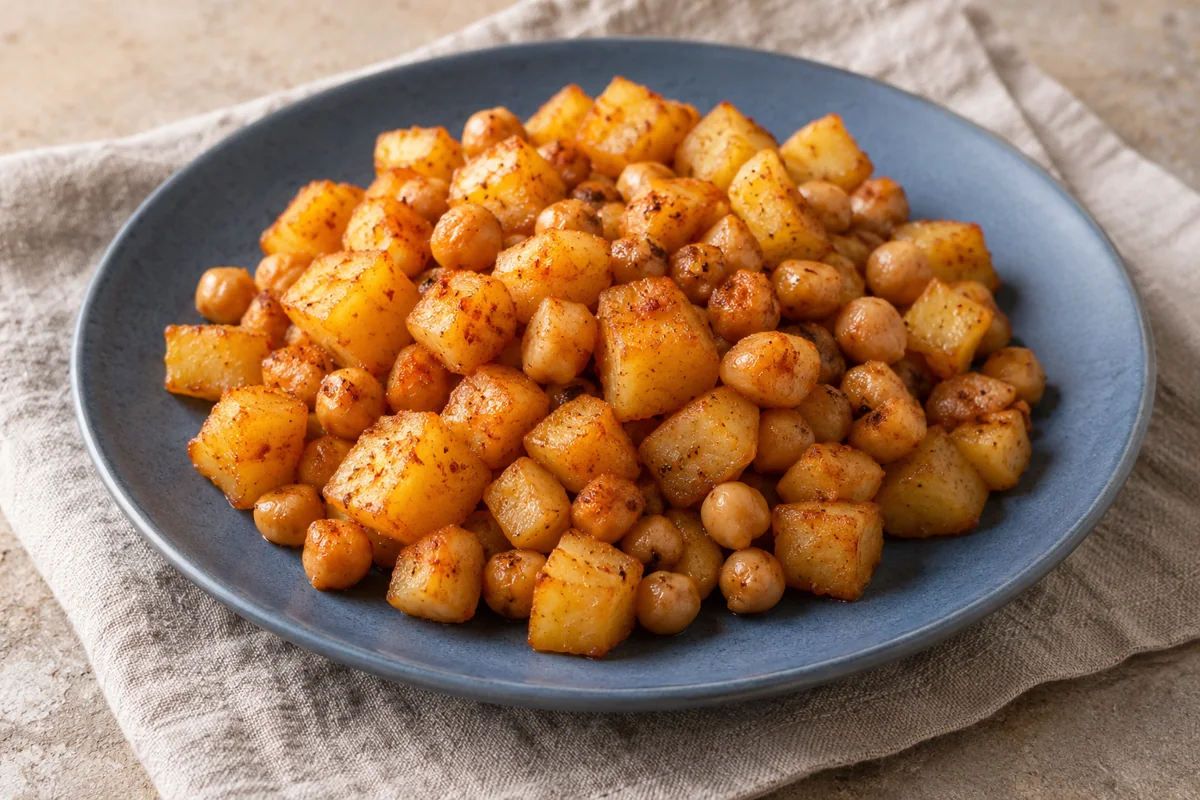 Pommes de terre au paprika et pois chiches