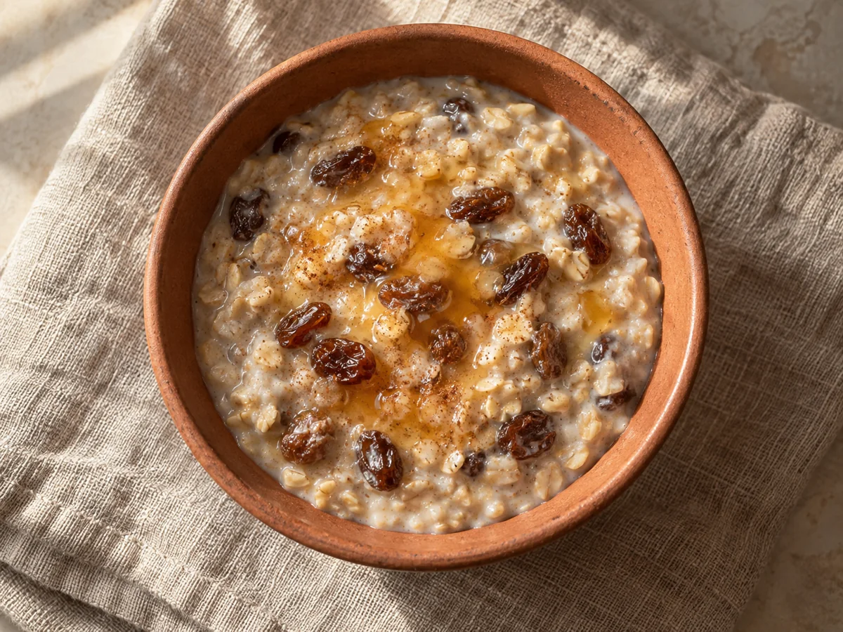 Porridge aux raisins secs