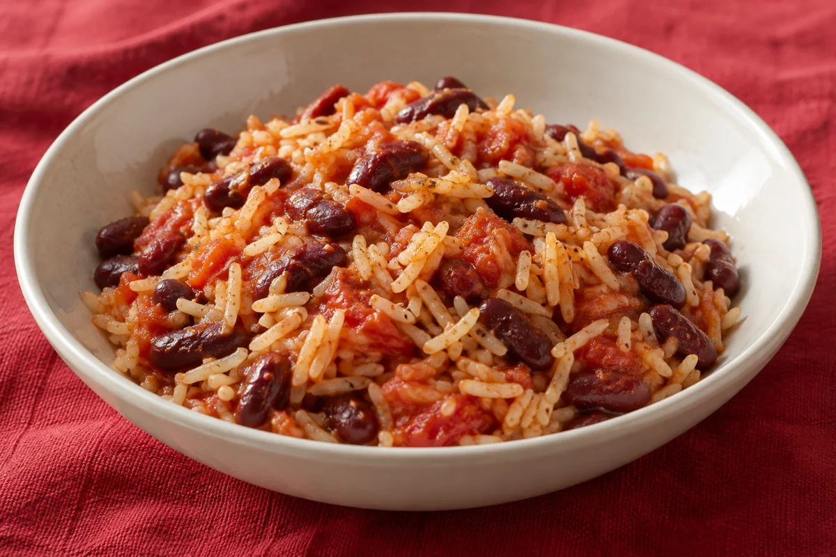 Riz à la tomate et haricots rouges