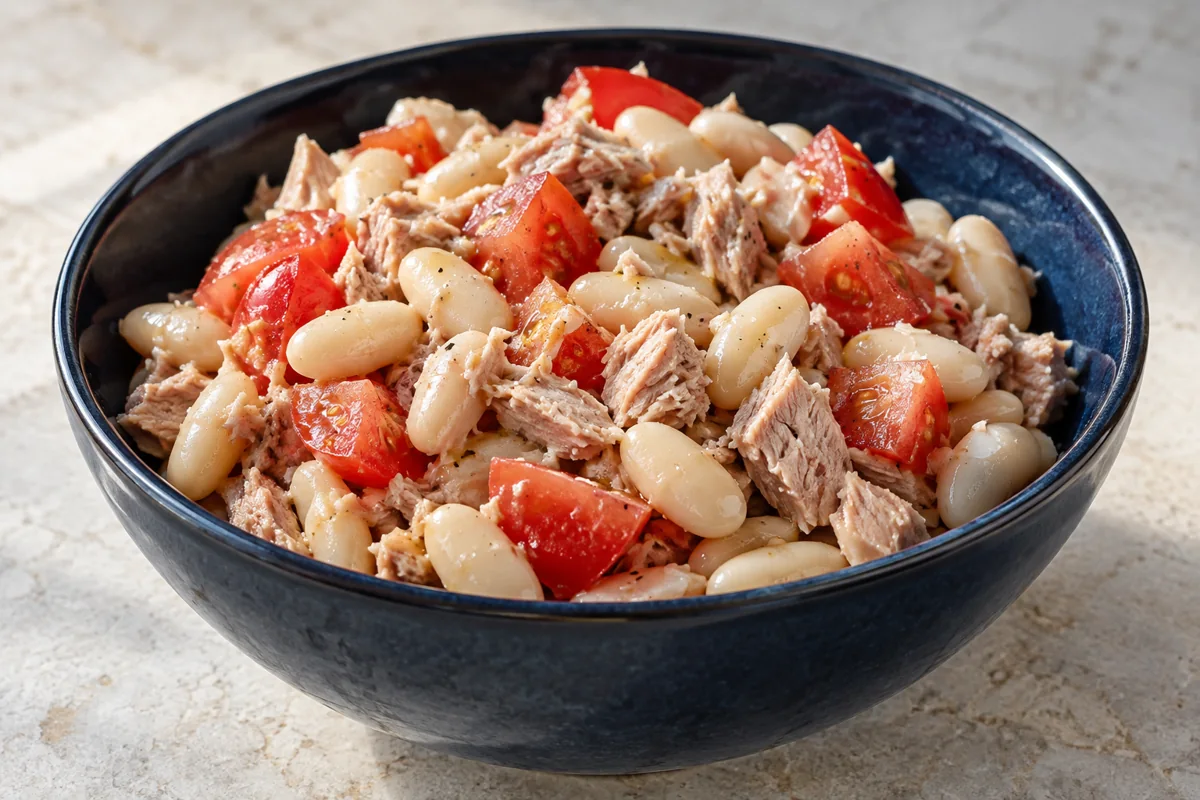 Salade de haricots blancs au thon