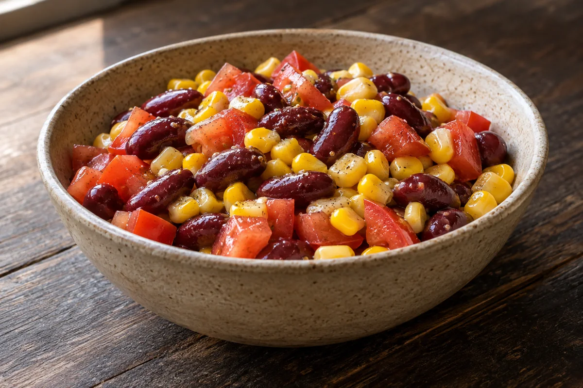 Salade de maïs et haricots rouges