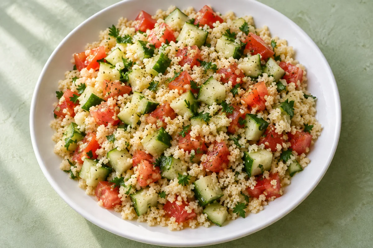 Salade de semoule et concombre