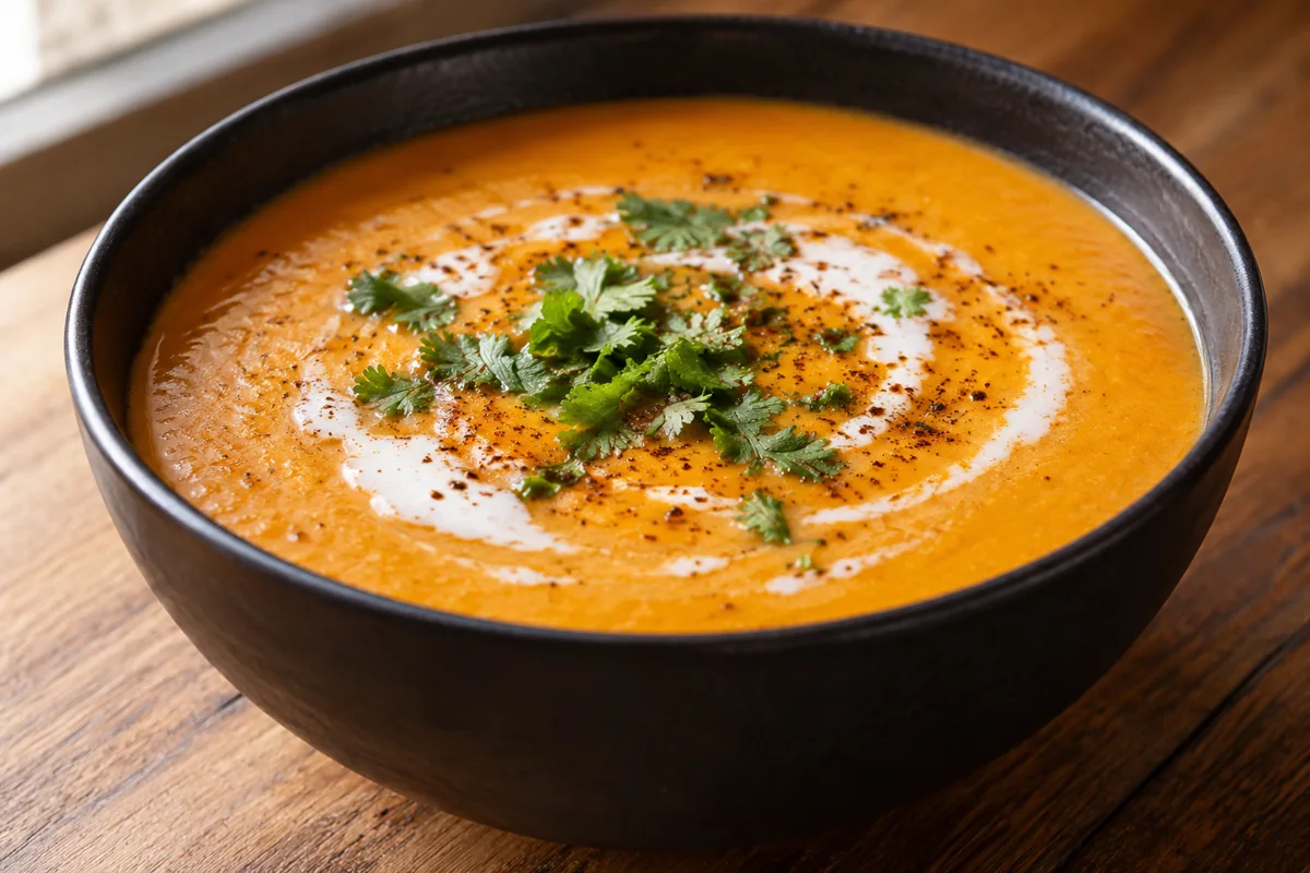 Soupe de patate douce au coco