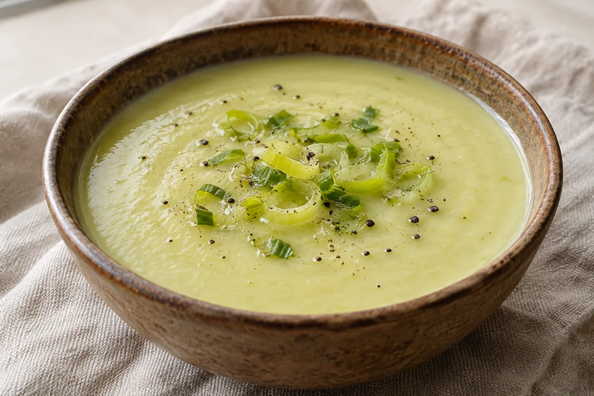 Soupe de poireaux et pommes de terre