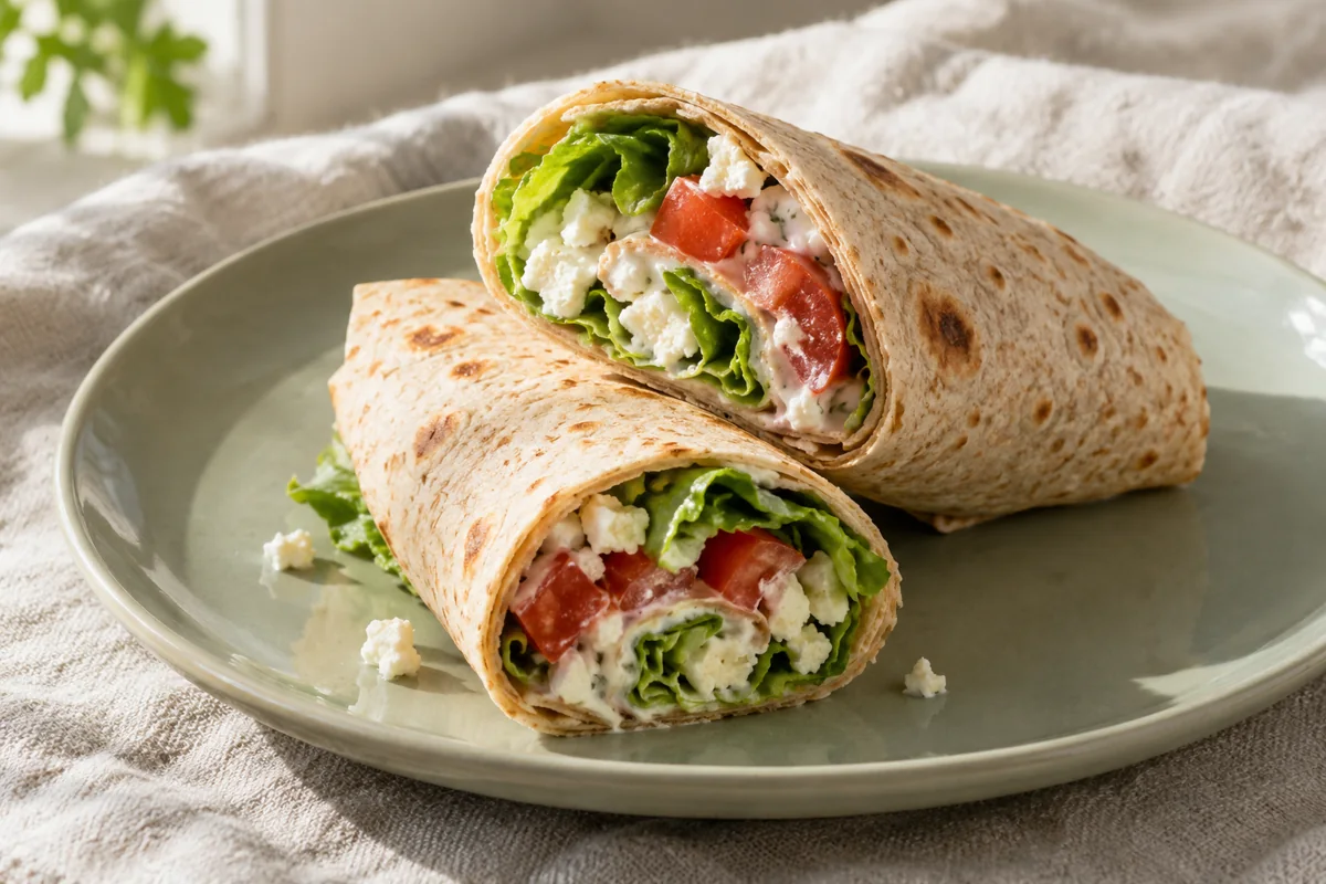 Wraps feta et tomates